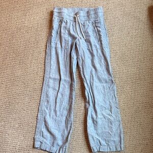 Athleta Blue Linen Trousers